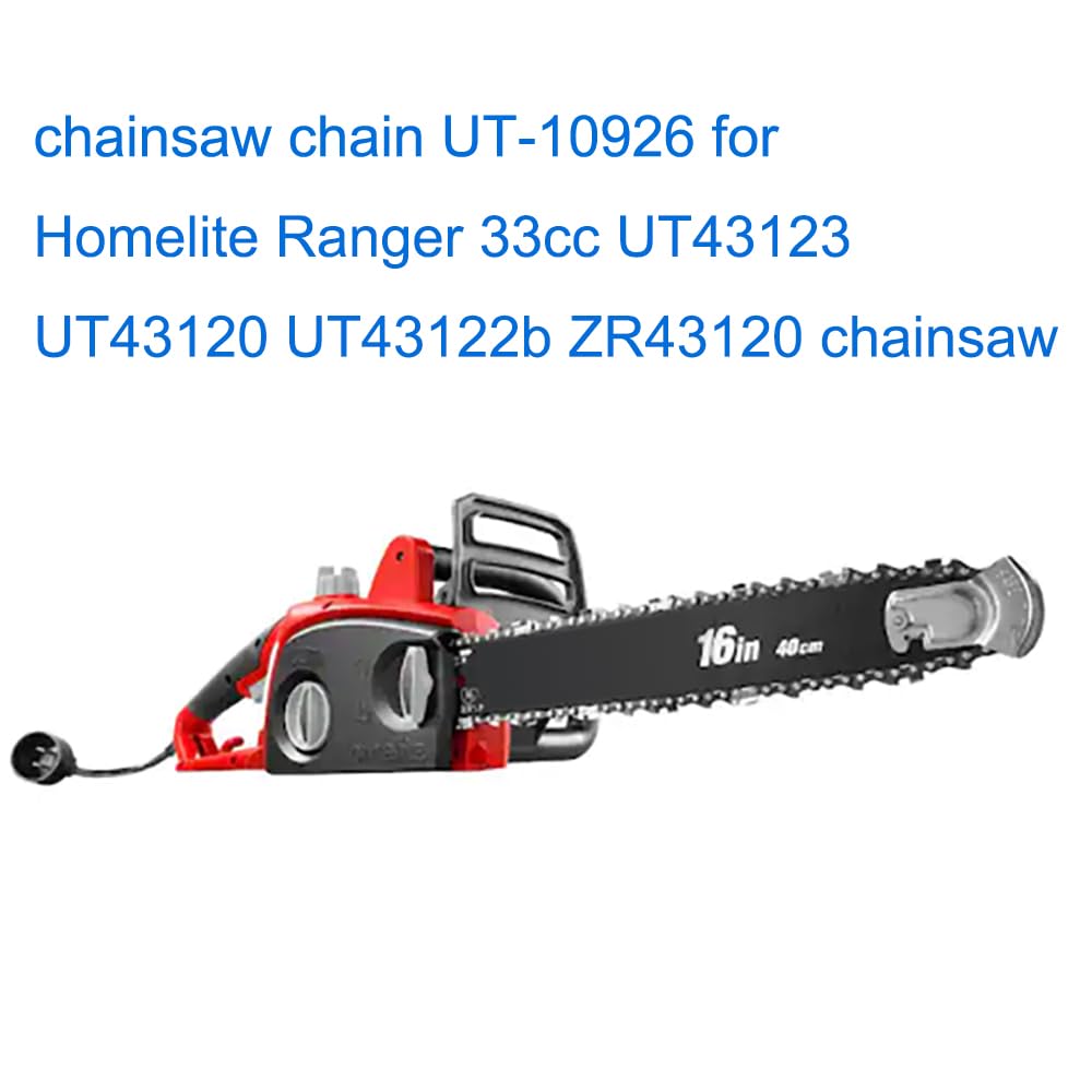 S56 16" Chainsaw Chain for Homelite UT43123 & Troy-Bilt TB4216, 2-Pack