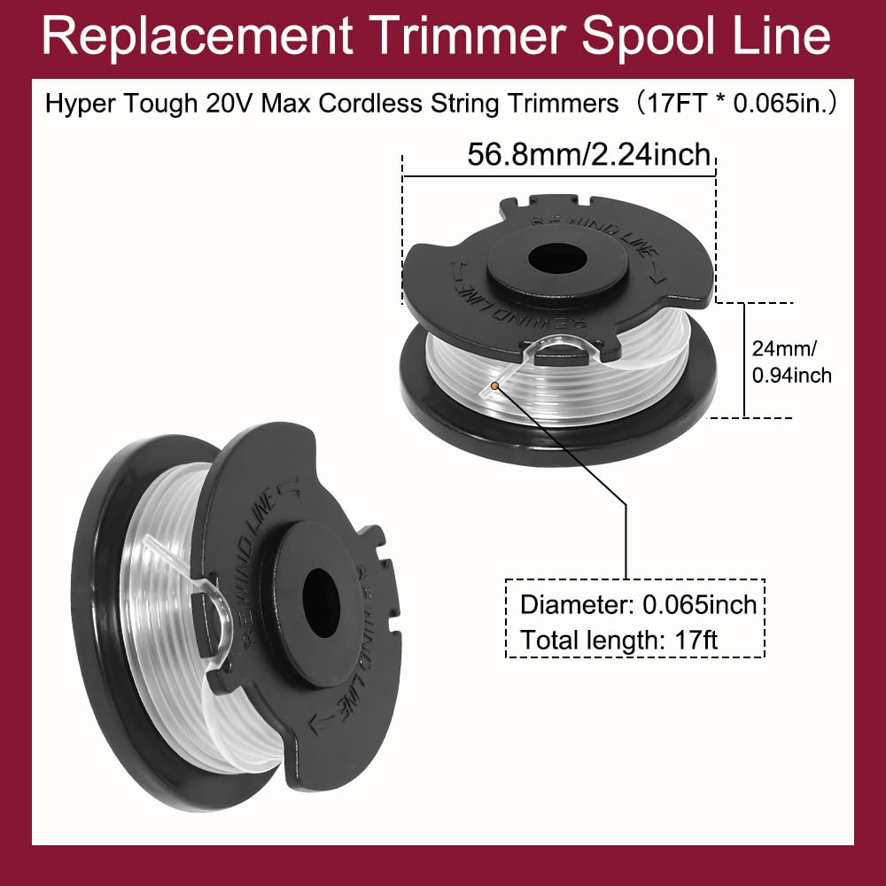 HT21-401-003-02 Spools for Hyper Tough 20V & LawnMaster, 6-Pack