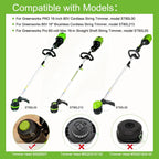 Bobina SB00L00 0,080 pulg. para Greenworks 80V ST80L00 ST80L210, paquete de 6