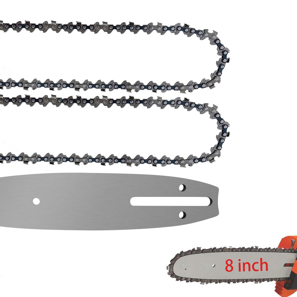 Espada de podadora 8 pulg. y 3 cadenas para Milwaukee 3004-20, Worx WG349