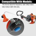 Bobina T25 e hilo 0,080 pulg. para recortadora Husqvarna 128LD 128CD 130L