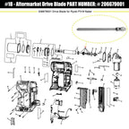 Lame de piston 206679001 pour cloueuse à pointes calibre 23 Ryobi P318
