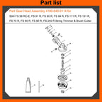 4180 640 0114 Gear Housing for Stihl FS 90 R FS 91 R FS 56 RC-E