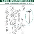 Lame de piston 885917 pour cloueuse de charpente Hitachi NR90AD NR90ADS1