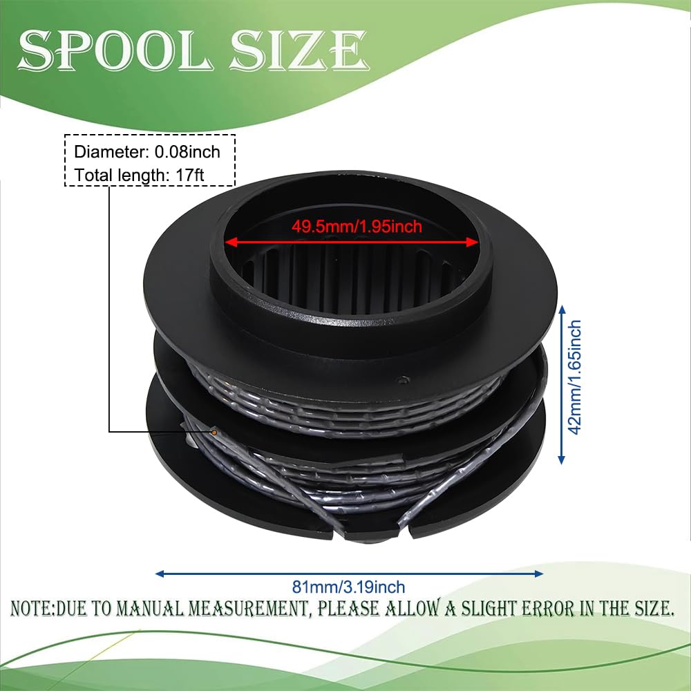 Repuesto de bobina SB00L00 para Greenworks 40V ST40L210 2111802, paquete de 6