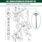 Pistón impulsor 888-033 para clavadora de bobina Hitachi NV90AG, paquete de 2