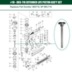 Conjunto de pistón 883-716 para engrapadora Metabo HPT N5008AC2