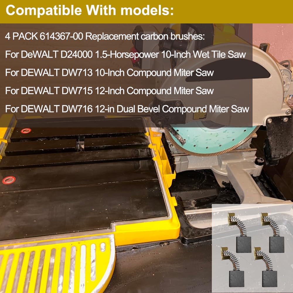614367-00 Carbon Brushes for DeWalt DW703 DW715 DW716 Miter Saw