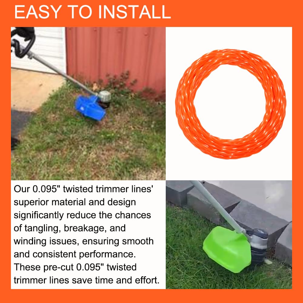 Hilo precortado AL2450S 0,095 pulg. para EGO ST1502SA ST1511T, paquete de 12