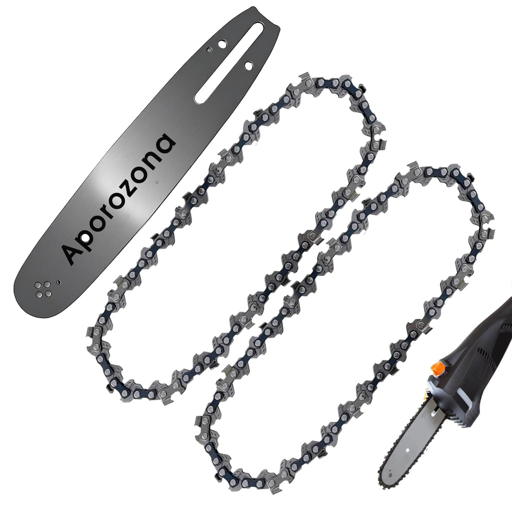 Espada de podadora 8 pulg. y 3 cadenas para Sun Joe SWJ800E SWJ802E, WEN 4019