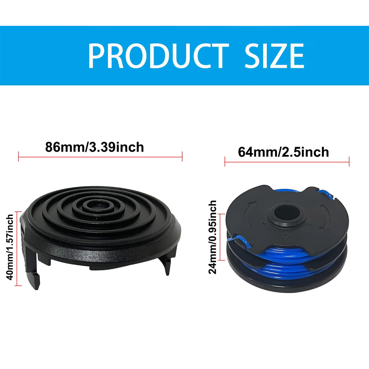 Replacement Spool & Cap for Bauer 20115E-B String Trimmer