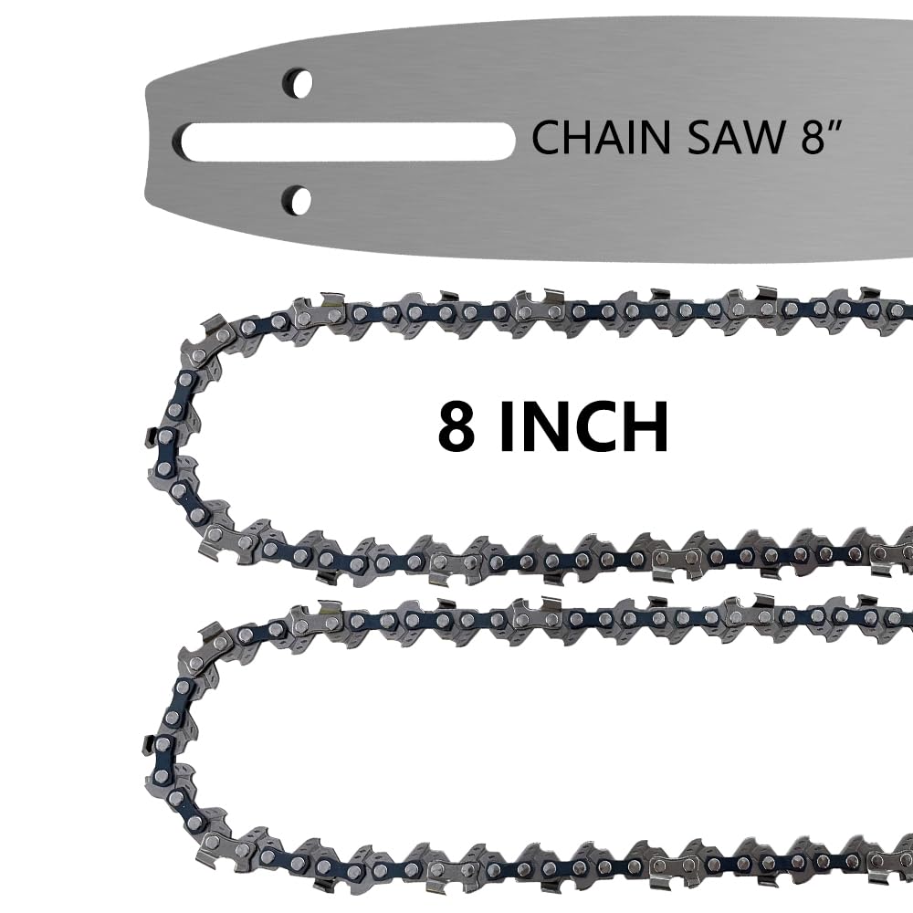 8" Pole Saw Bar & 3 Chains for Milwaukee 3004-20, Worx WG349
