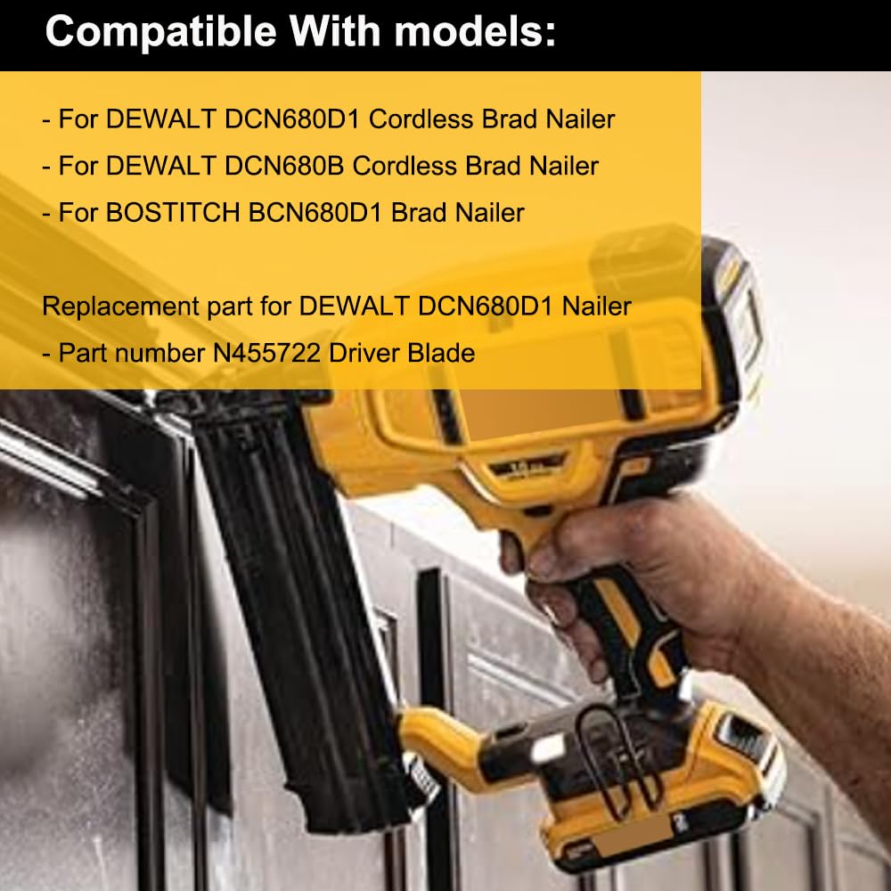 N455722 Driver Blade for DeWalt DCN680 Brad Nailer, 2-Pack