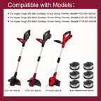 Bobinas HT21-401-003-02 para Hyper Tough 20V y LawnMaster, paquete de 6