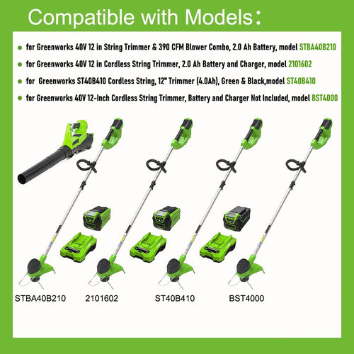 .065" Dual Line Spool & Cover for Greenworks STBA40B210 Trimmer