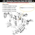 N446582 Piston Driver Blade for DeWalt DCN660 DCN662 Finish Nailer