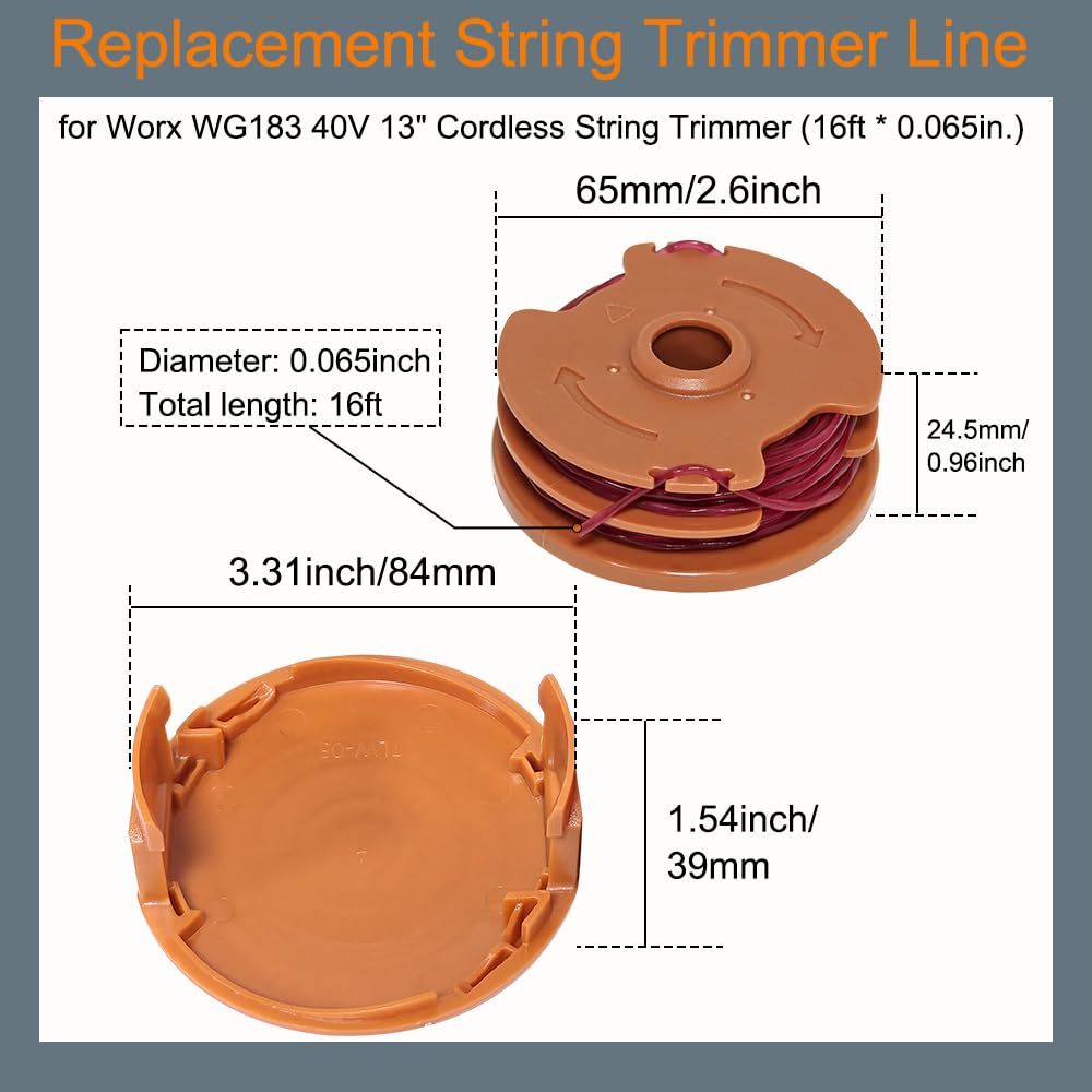 WA0007 Trimmer Spool for Worx WG173 WG183 String Trimmer