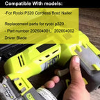 Conjunto de pistón 202604002 para clavadora de clavos brad Ryobi P321 P320