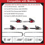 18" Chainsaw Chain for Troy-Bilt TB4218 TB4218XP Gas Chainsaw