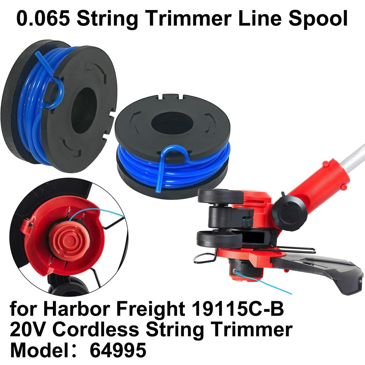 19115A-B Spool & Cap for Bauer 19115C-B 20V String Trimmer