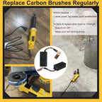 N097696 Carbon Brushes for DeWalt DWE4011 DWE4120 Grinder, 10-Pack