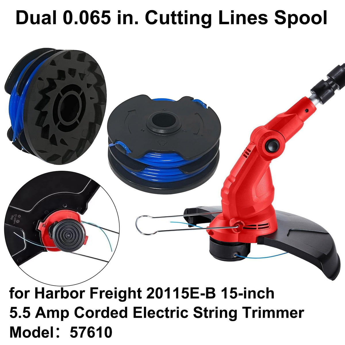 Replacement Spool & Cap for Bauer 20115E-B String Trimmer