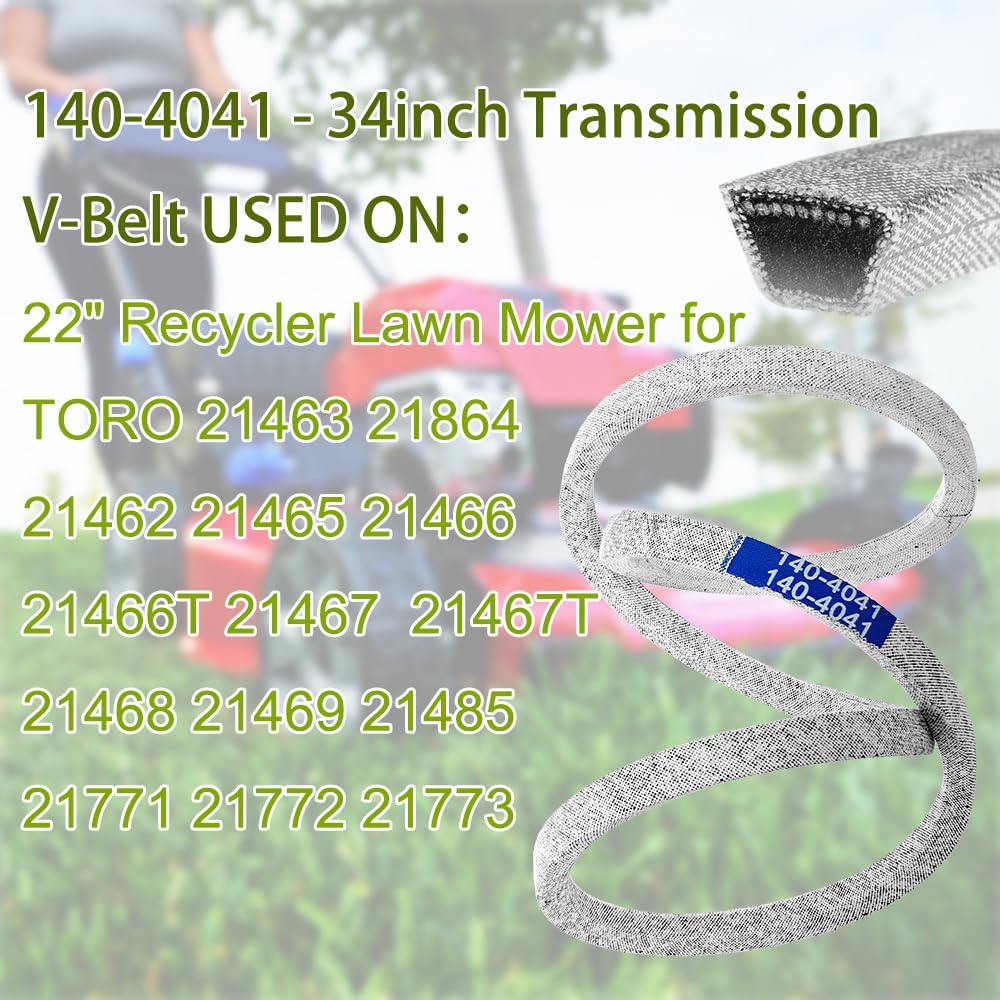 140-4041 Drive Belt for Toro 22" Recycler 21464 21465 Lawn Mower