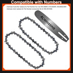 Espada de podadora 8 pulg. y 3 cadenas para Sun Joe SWJ800E SWJ802E, WEN 4019