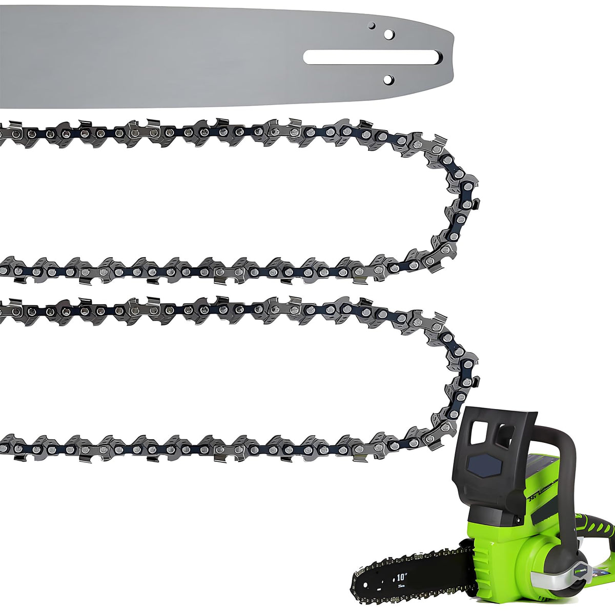 10" Pole Saw Bar & Chain for Sun Joe SWJ803E SWJ807E, Worx WG309