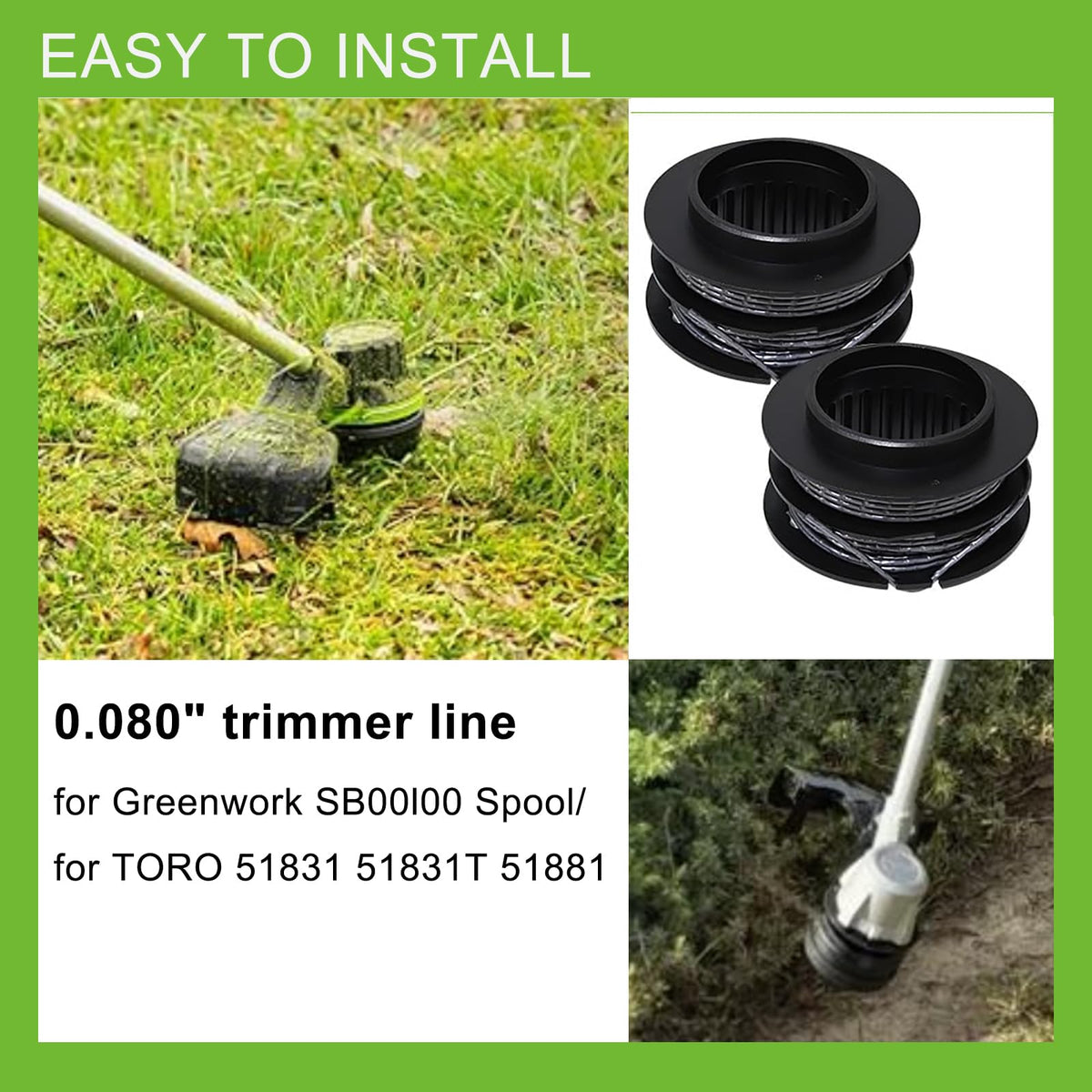 2906302 .080" Spool for Greenworks 80V STF402 & Toro 60V 51831