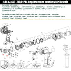 Porte-balai N031214 pour perceuse à percussion DeWalt DCD985 DCD980