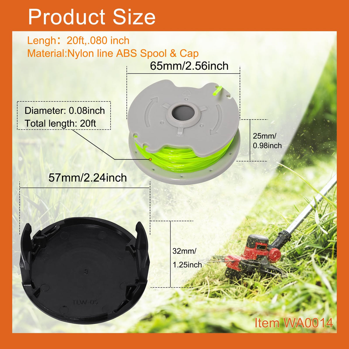 WA0014 Spool for Worx WG184 WG168 WG190 String Trimmer