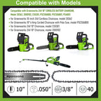 Espada y cadena de podadora 10 pulg. para Sun Joe SWJ803E SWJ807E, Worx WG309