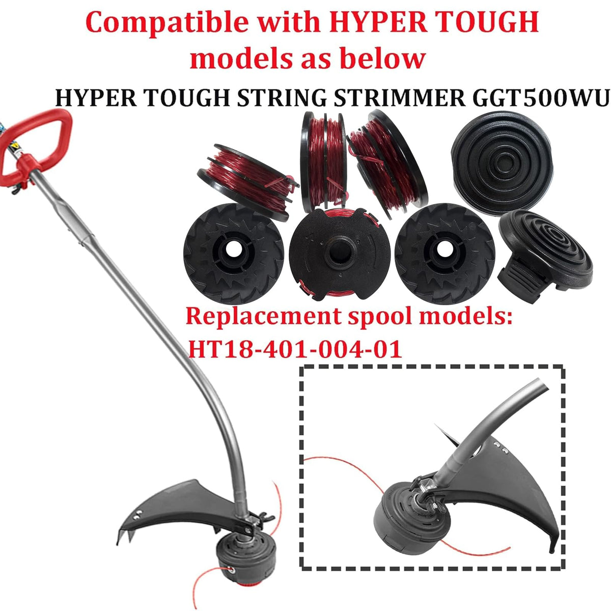 .065" Line Spool for Hyper Tough HT21-401-002-04 13" Trimmer