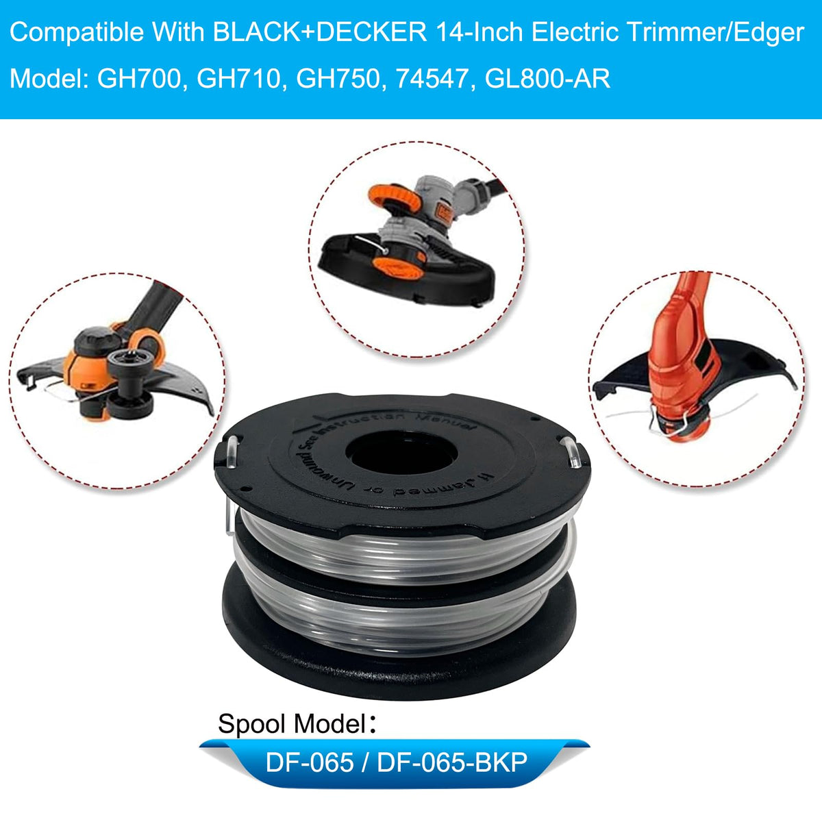 DF-065 Spool for Black+Decker GH700 GH710 GH750 Trimmer/Edger