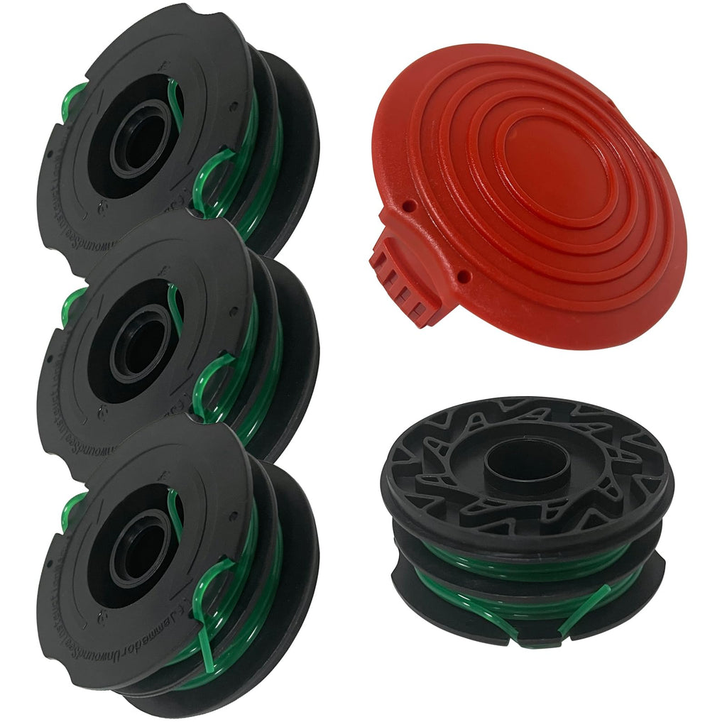 Bobina DF-080 para Black+Decker GH1000 GH2000, paquete de 4 + tapa