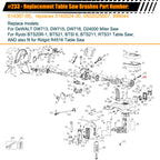 Escobillas de carbón 614367-00 para sierra ingletadora DeWalt DW703 DW715 DW716