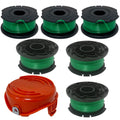 Bobina SF-080 para Black+Decker GH3000 LST540, paquete de 6 + tapa