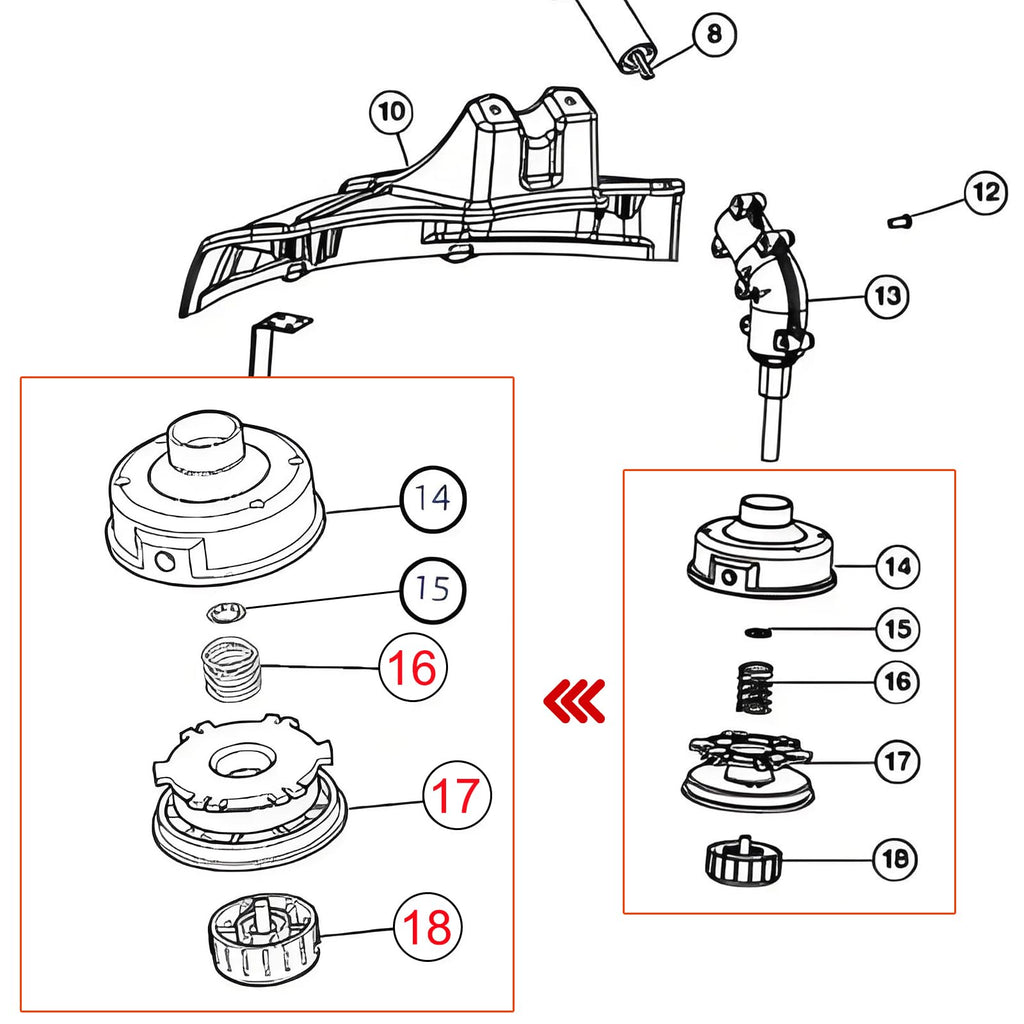 Ensemble bobine pour coupe-bordure à essence Bolens BL110 BL160