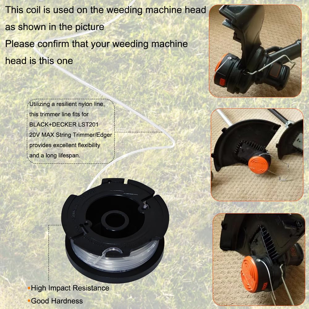 5 AF1003ZP Spools + Cap & Spring for Black+Decker BESTA510 LSTE525