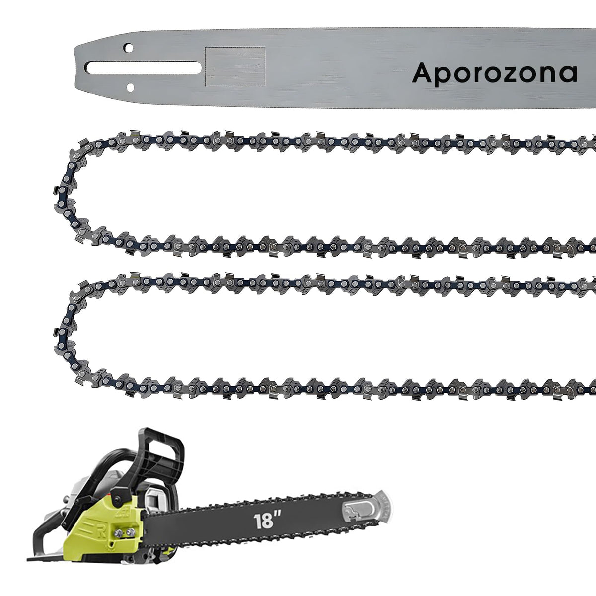18" Chainsaw Bar for EGO CS1800 CS1803, Ryobi RY3818, Craftsman S1800