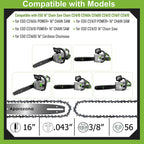 Espada y cadena 16 pulg. para EGO CS1600 CS1604, Milwaukee 2727-20