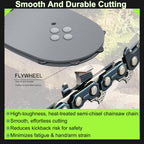 Espada de 16 pulg. y 3 cadenas para Greenworks CS80L417, Ryobi RY3716