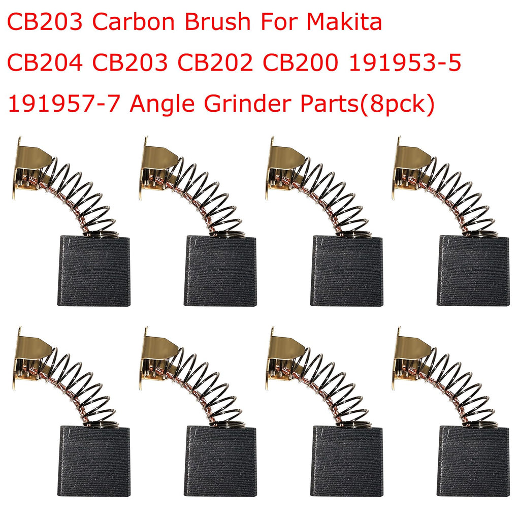 Escobillas de carbón CB204 para amoladora Makita GA7021 GA9020, paquete de 8