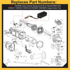 N097696 Carbon Brushes for DeWalt DWE4011 DWE4120 Grinder, 10-Pack