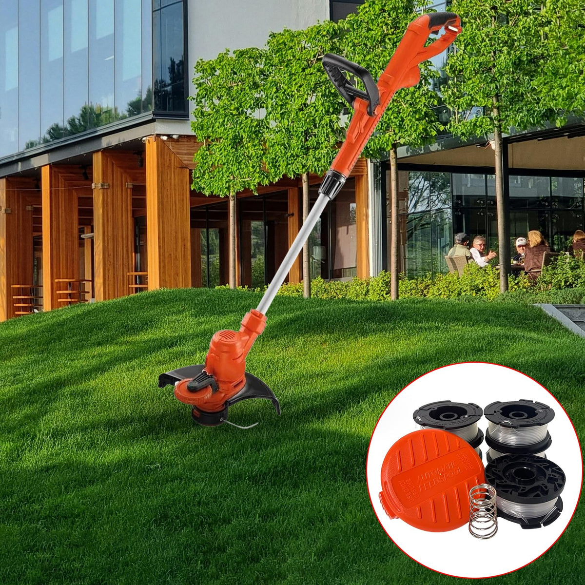 5 AF1003ZP Spools + Cap & Spring for Black+Decker BESTA510 LSTE525