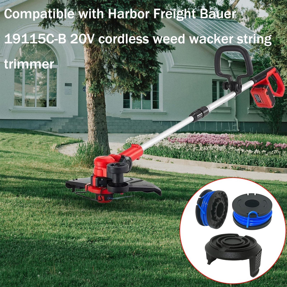 19115A-B Spool & Cap for Bauer 19115C-B 20V String Trimmer